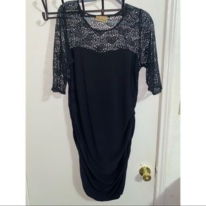Ruched black dress